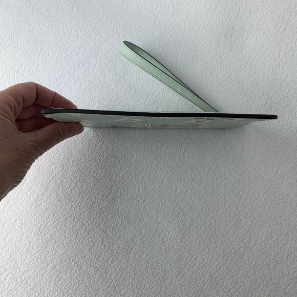 Kate Spade Lucy Day Tripper Daisy Small L-Zip Wristlet Light Green - Picture 5 of 10